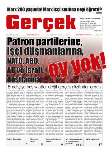 Gerçek Gazetesi Sayı 104 - Mayıs 2018
