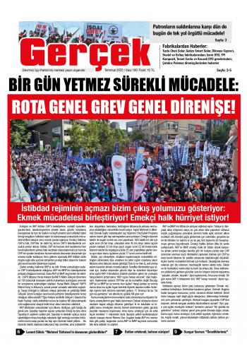 Gerçek Gazetesi Sayı 190 - Temmuz 2025