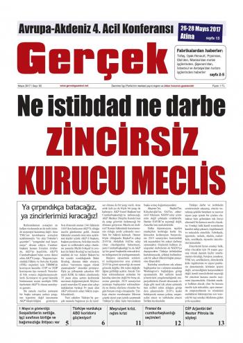 Gerçek Gazetesi Sayı 92 - Mayıs 2017