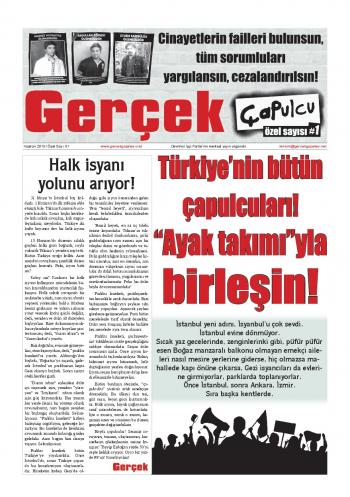 Gerçek Gazetesi Sayı Çapulcu
