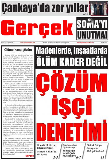 Gerçek Gazetesi Sayı 59 Kapak