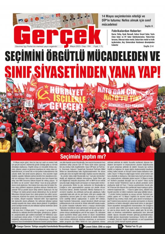 gercek 164 mayıs 2023 kapak