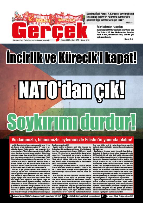 Gerçek Gazetesi Sayı 170 - Kasım 2023