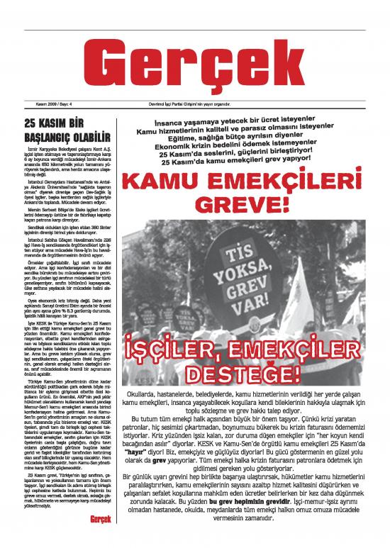 Gerçek Gazetesi Sayı 4