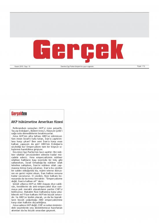 Gerçek Sayı 13 - Kasım 2010