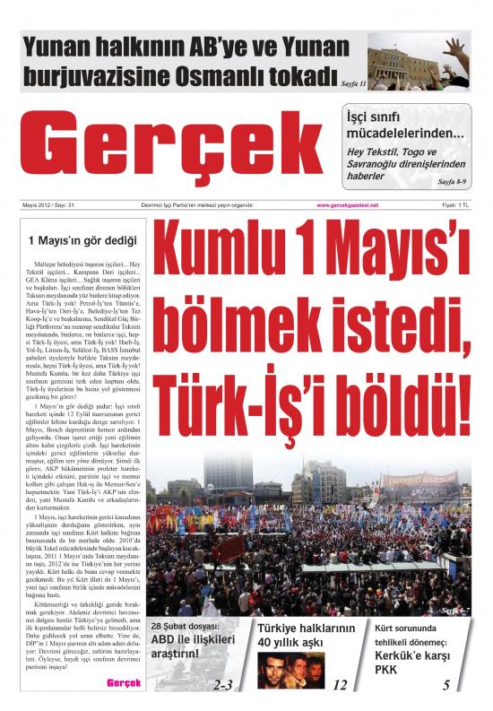 Gerçek Sayı 31 - Mayıs 2012