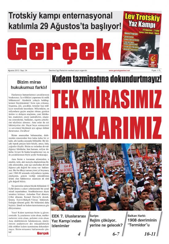 Gerçek Sayı 34 - Ağustos 2012