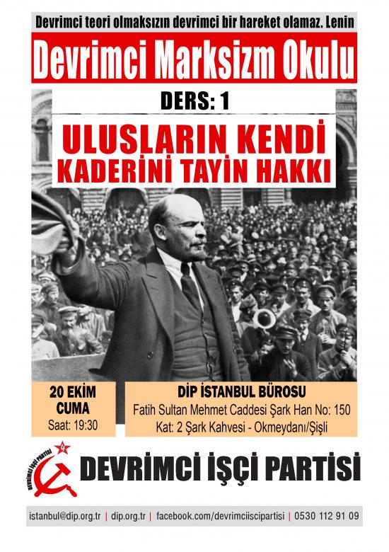 devrimci marksizm okulu ulusların kendi kaderini tayin hakkı