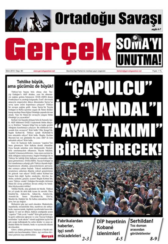 Gerçek Gazetesi Sayı 61 - Kasım 2014