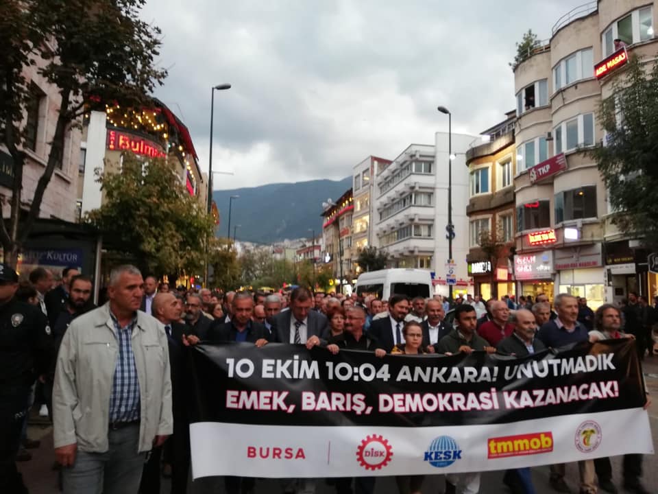 Bursa 10 Ekim’i unutmadı!