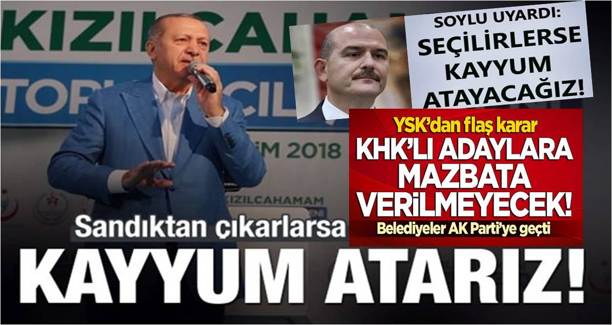 YSK, KHK'lı seçilmiş belediye başkanlarına mazbata vermedi