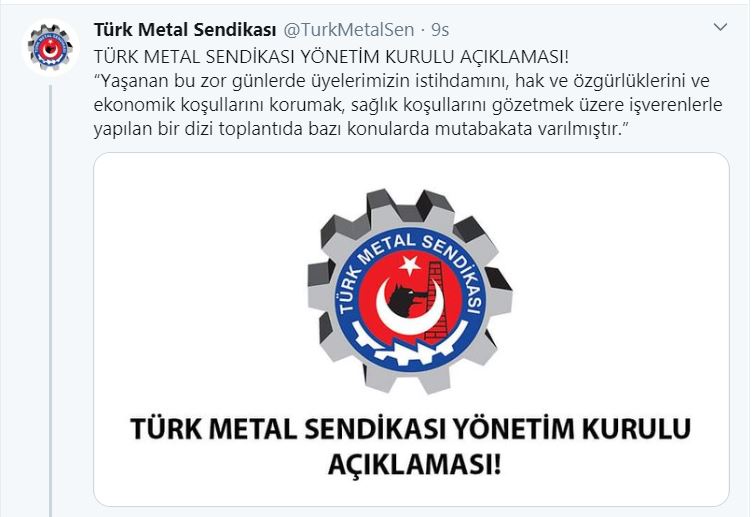 Esnek çalışma fırsatçılığı: Hükümet kalkan oldu patronlar dayattı Türk Metal kabul etti