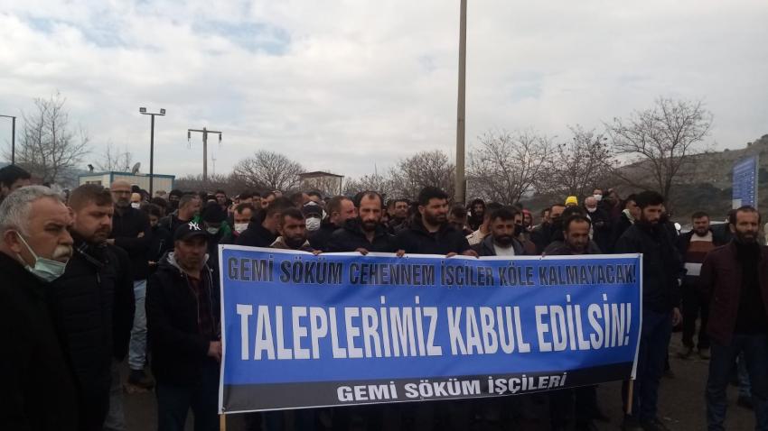 Gemi söküm şantiyelerinde mücadele devam ediyor