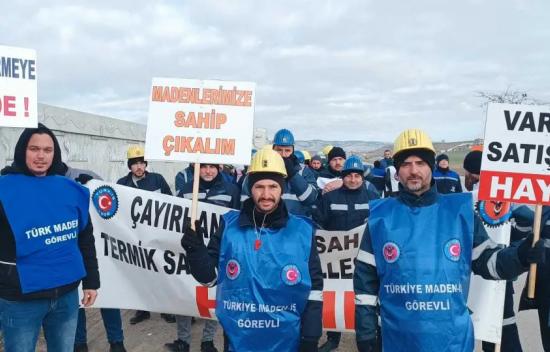 Çayırhan Termik Santrali işçileri özelleştirmeyi engellemek için Ankara’da!