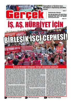 Gerçek Gazetesi Sayı 179 - Ağustos 2024