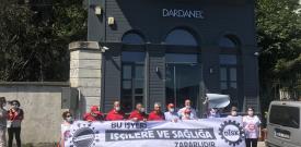DİSK’ten Dardanel’deki kölelik koşullarına karşı basın açıklaması: Köle değil işçiyiz!