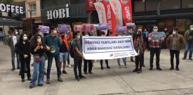 İzmir'de öğrenciler barınma hakkına yapılan saldırıya karşı bir araya geldi