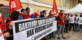 Devrimci İşçi Partisi ve Bakırköy grevci işçileri hep bir ağızdan haykırdı:  “Hak verilmez alınır!”
