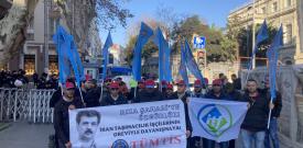 Türkiye taşıma işçilerinden İran’daki sınıf kardeşleri için dayanışma eylemi 