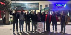 Smart Solar grevinden bir işçi kadın: Yaşasın Smart işçisinin emek ve ekmek kavgası! 