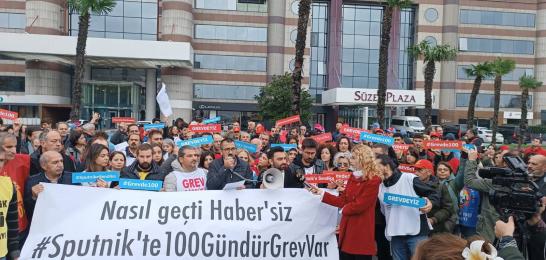 Sputnik Türkiye basın emekçilerinin grevi 100. Gününde