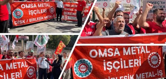Direnen Omsa işçileri İsveç Başkonsolosluğu önünde iş aş hürriyet için haykırdı!