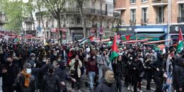 Yasağa rağmen Paris’te kitlesel Filistin eylemi