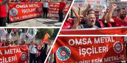 Direnen Omsa işçileri İsveç Başkonsolosluğu önünde iş aş hürriyet için haykırdı!