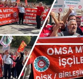 Direnen Omsa işçileri İsveç Başkonsolosluğu önünde iş aş hürriyet için haykırdı!