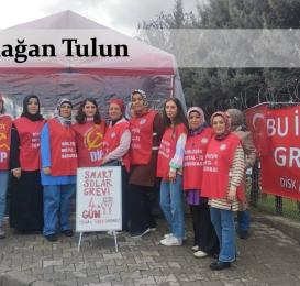 Güneş panellerden değil, grev çadırından yansıyor