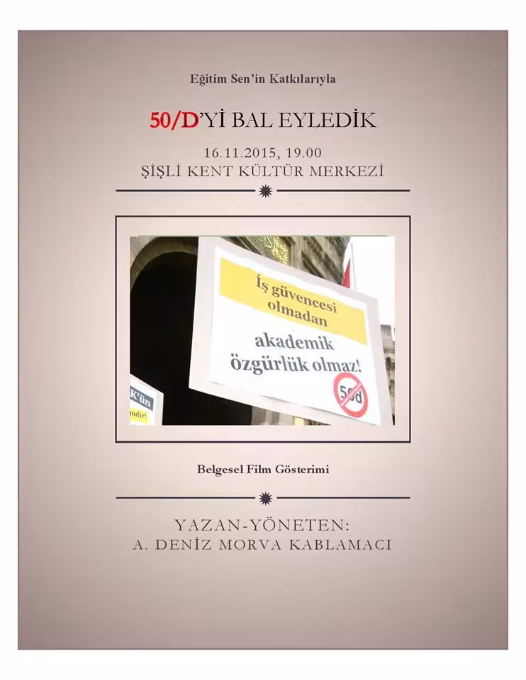 Belgesel Gösterimi: 50/d'yi Bal Eyledik kapağı