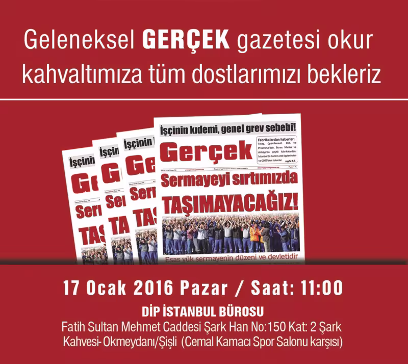 Gerçek Gazetesi Kahvaltı Okur Toplantısı kapağı