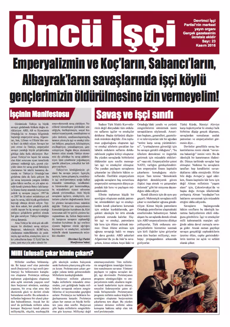 Öncü İşçi 23 kapağı