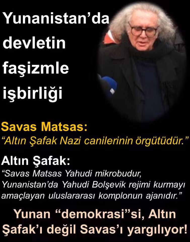 Yoldaşımız Savas Matsas faşist Altın Şafak ile mahkemelik! kapağı