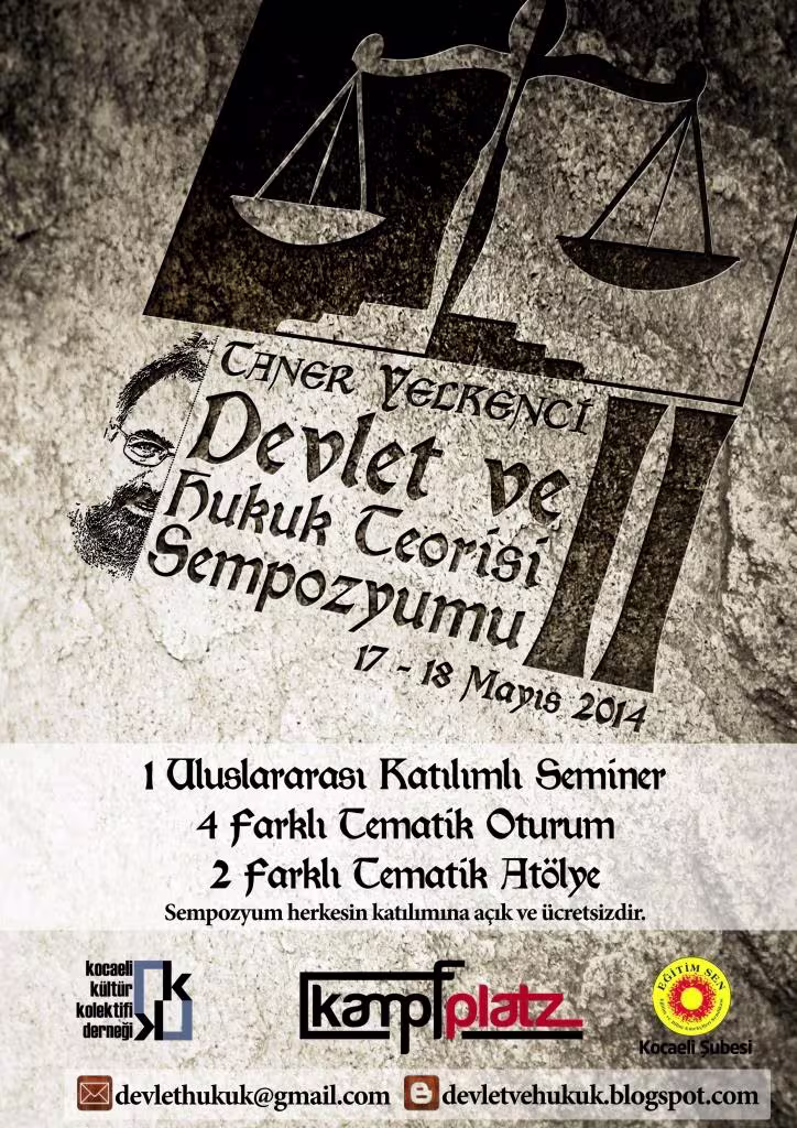 Taner Yelkenci - Devlet ve Hukuk Teorisi Sempozyumu kapağı
