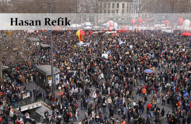 Fransa’da grev dalgası: 31 Mayıs Taksim, en güzel kılığında, işçi tulumuyla