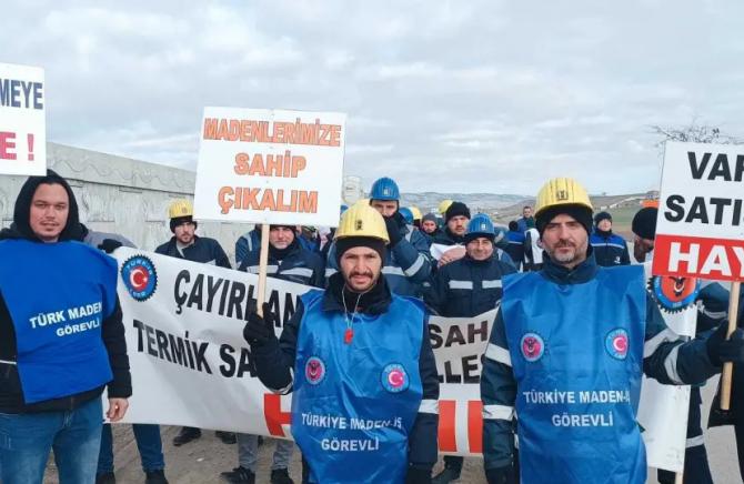 Çayırhan Termik Santrali işçileri özelleştirmeyi engellemek için Ankara’da!