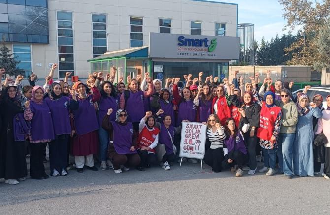 Gebze Smart Solar grevinden bir işçi kadın: Korkmuyoruz!