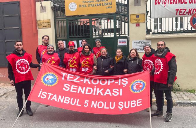 Özel İtalyan Lisesi öğretmenlerinin haklı grevi iki aydır sürüyor!