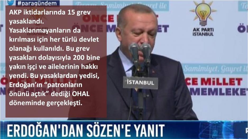 bizimle beraber grev denilen olay ortadan kalktı, grev olmuyorsa demek ki işçinin hakkını veriyorsun bizimle beraber grev denilen olay ortadan kalktı, grev olmuyorsa demek ki işçinin hakkını veriyorsun