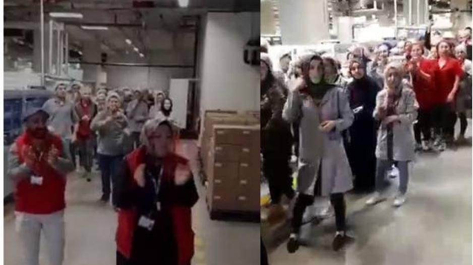 HT Solar işçileri baskılara karşı eylemde HT Solar işçileri baskılara karşı eylemde