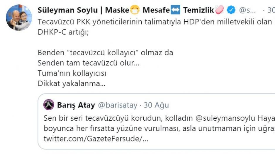 Barış Atay’a saldıranlar bulunsun! Kollanan tecavüzcü tekrar tutuklansın! Süleyman Soylu istifa!