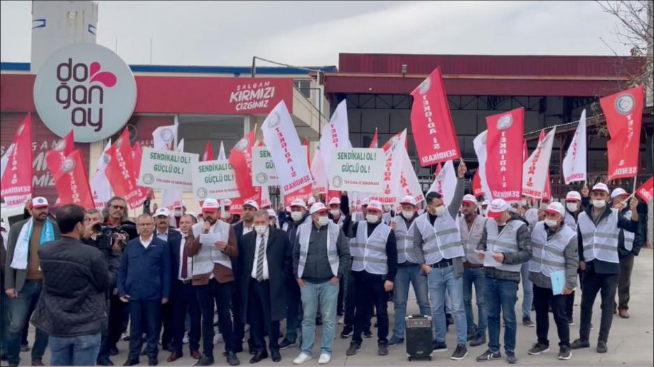Doğanay Şalgam işçileri alınterimiz ve sendikamız kırmızı çizgimizdir dedi