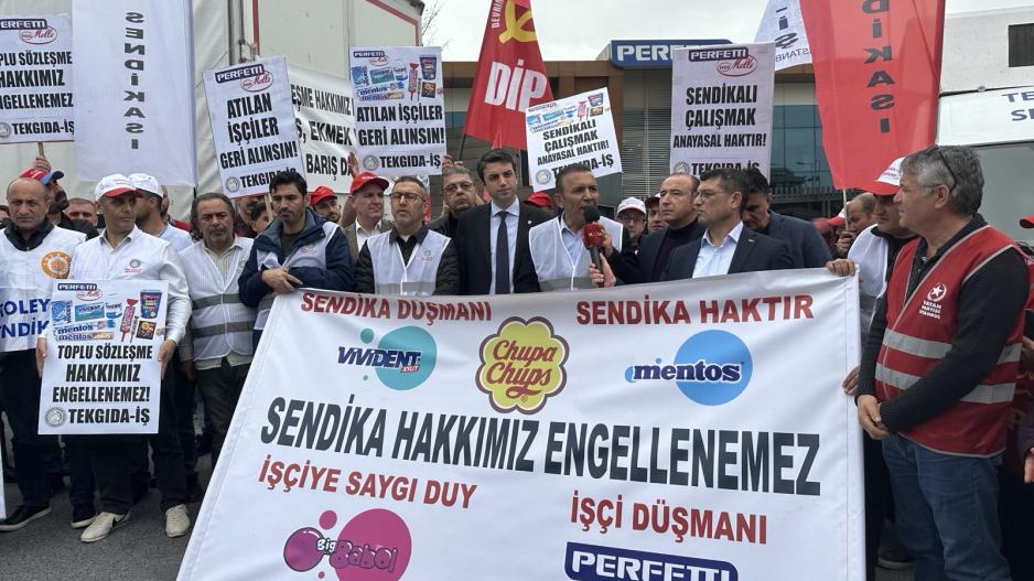 Perfetti Van Melle işçisi baskılara karşı sendikalı toplu sözleşme hakkından vazgeçmiyor!