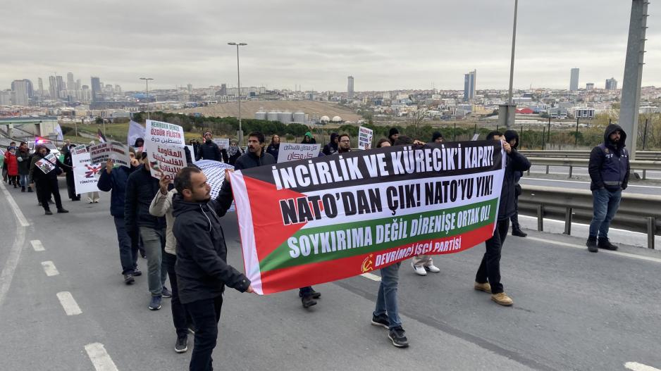 Filistin Eylem Komitesi’nden Ambarlı Limanı’nda eylem