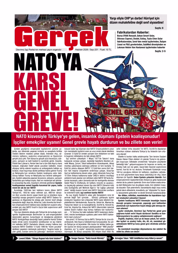 Gerçek Gazetesi Sayı 201 - Haziran 2026