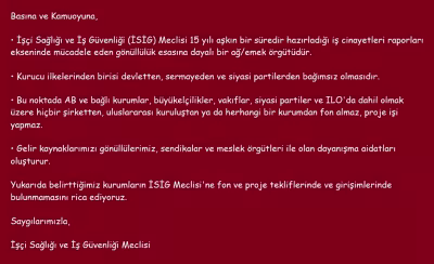 İSİG Meclisi’nin sermayeden, devletten ve emperyalizmden bağımsızlık vurgusunun önemi nedir?
